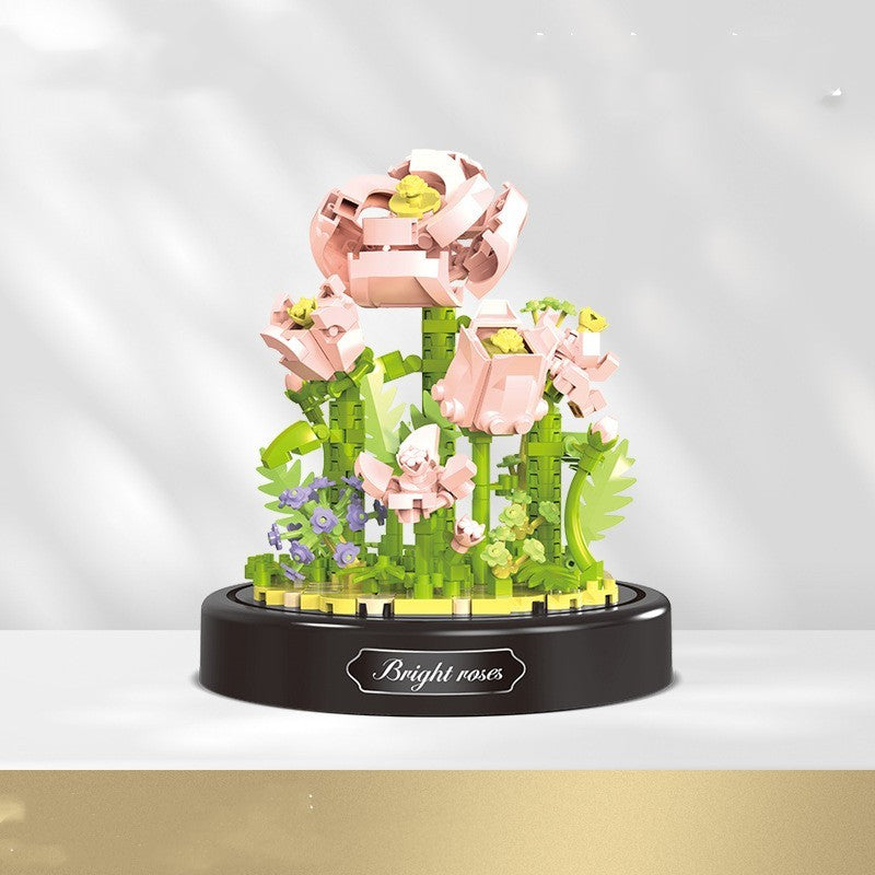 Jeu de Construction Floral – Jouet Éducatif Créatif en Petites Particules