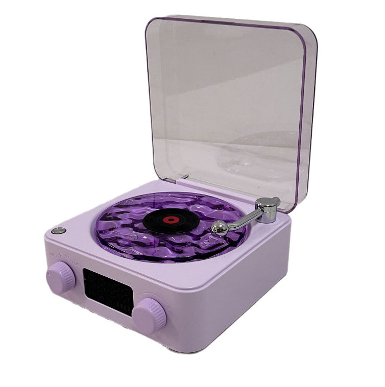 Platine vinyle rétro sans fil Bluetooth 5.0, son stéréo avec effet de projection RVB et bruit blanc
