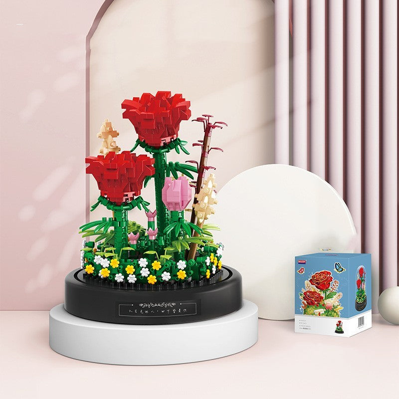Jeu de Construction Floral – Jouet Éducatif Créatif en Petites Particules