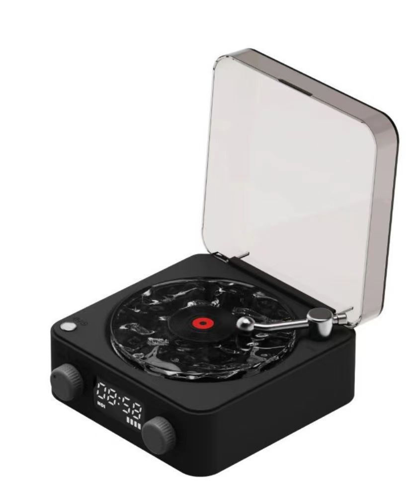 Platine vinyle rétro sans fil Bluetooth 5.0, son stéréo avec effet de projection RVB et bruit blanc