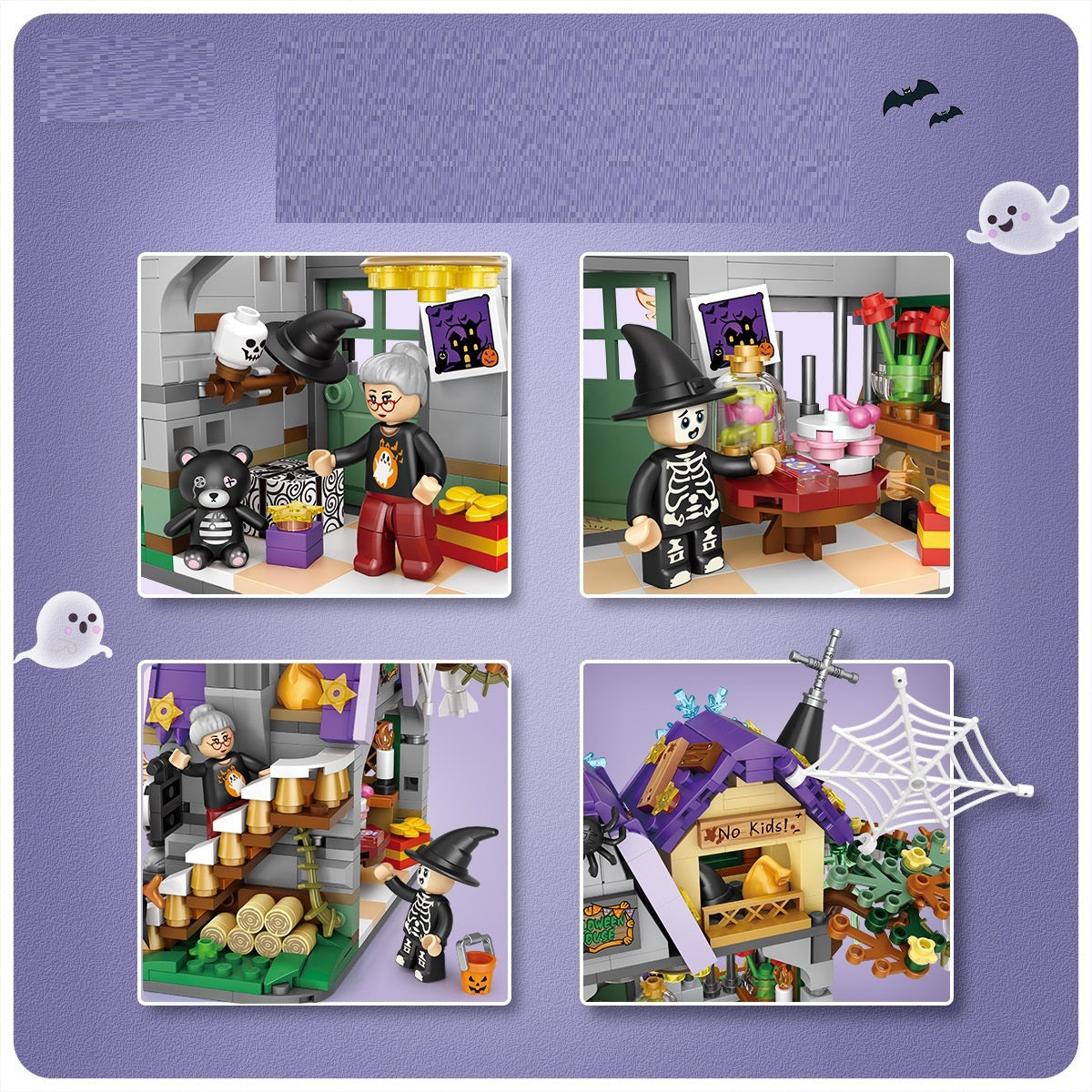 Briques de Construction Halloween – Jouets Créatifs Enfants Cadeau