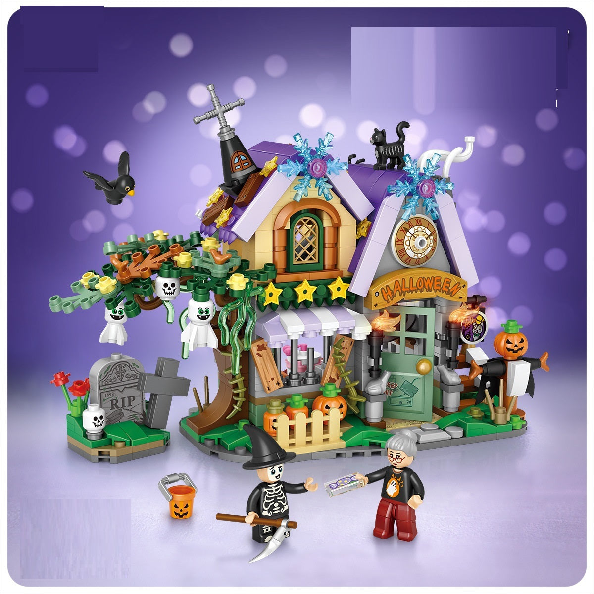 Briques de Construction Halloween – Jouets Créatifs Enfants Cadeau