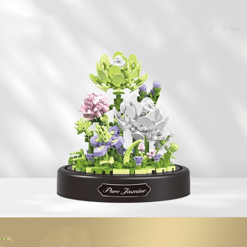 Jeu de Construction Floral – Jouet Éducatif Créatif en Petites Particules