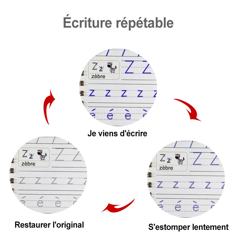 4 Cahiers De Calligraphie Réutilisable et Durable