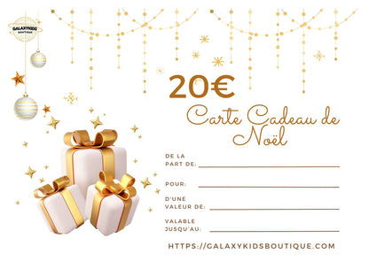 Bon Cadeau Valable Chez Galaxykidsboutique