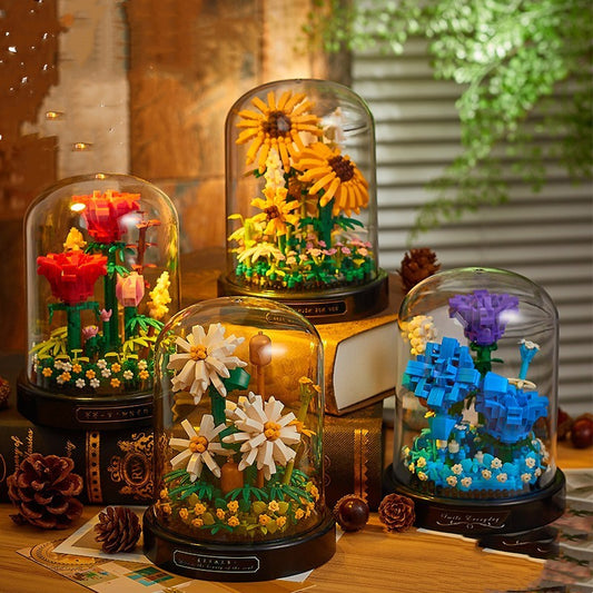Jeu de Construction Floral – Jouet Éducatif Créatif en Petites Particules