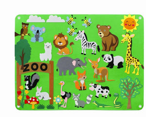 Tapis éducatif en feutre 100x70 – Jouet Montessori ferme/insecte pour éveil créatif des enfants