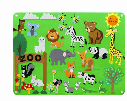 Tapis éducatif en feutre 100x70 – Jouet Montessori ferme/insecte pour éveil créatif des enfants